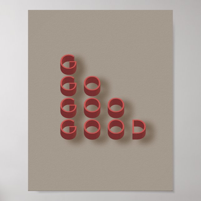 typografie_4_sehr gutes mattes Poster (Vorne)
