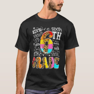 Typografie 6. Stufe Leopard Willkommen zurück in S T-Shirt