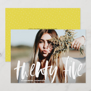 Typografie-Abschluss mit weißer Brust - Einladung 