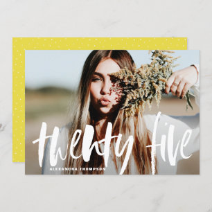 Typografie-Abschluss mit weißer Brust - Einladung 