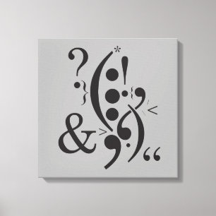 Typografie (Abstrakte Zusammensetzung) Leinwanddruck
