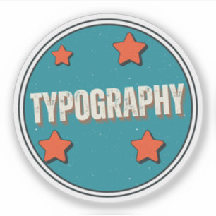Typografie Aufkleber