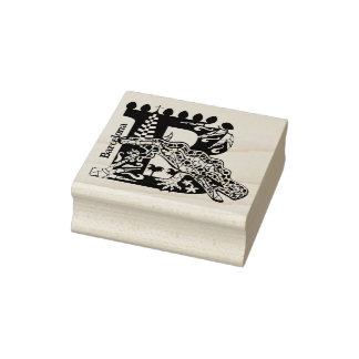 Typografie B (Barcelona: Spanien) Briefmarke Gummistempel