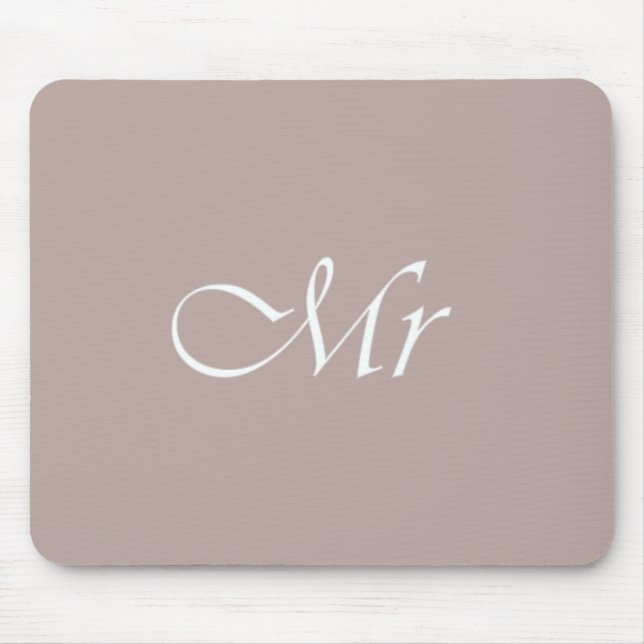 Typografie Beige Mousepad (Vorne)