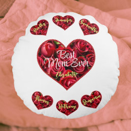 Typografie Beste Mama je Tag der Neuen Mütter Rundes Kissen