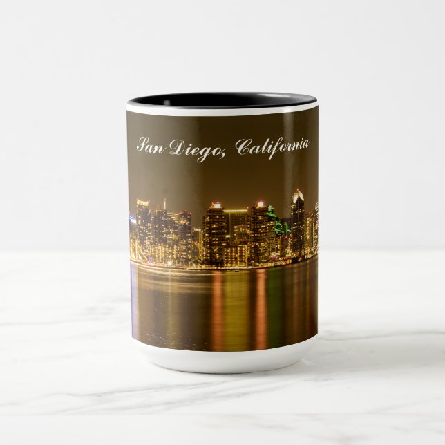 Typografie Black Gold San Diego Souvenir Tasse (Zentrum)