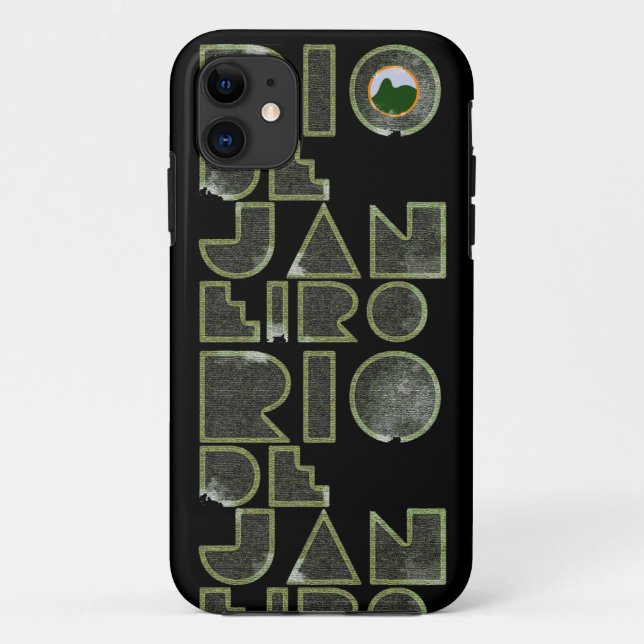 Typografie Brasiliens Rio de Janeiro Case-Mate iPhone Hülle (Rückseite)