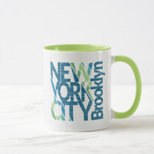 Typografie Brooklyns New York Tasse
