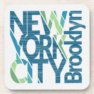 Typografie Brooklyns New York Untersetzer