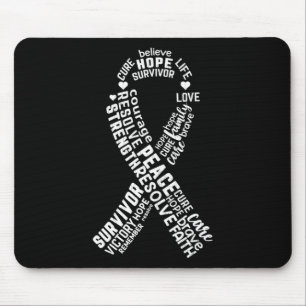 Typografie Brustkrebs Bewusstsein rosa Grafik Mousepad