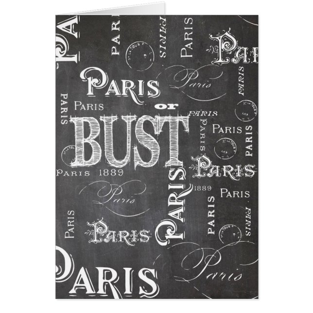 Typografie Calligrafie Paris Frankreich Eiffelturm (Vorne)