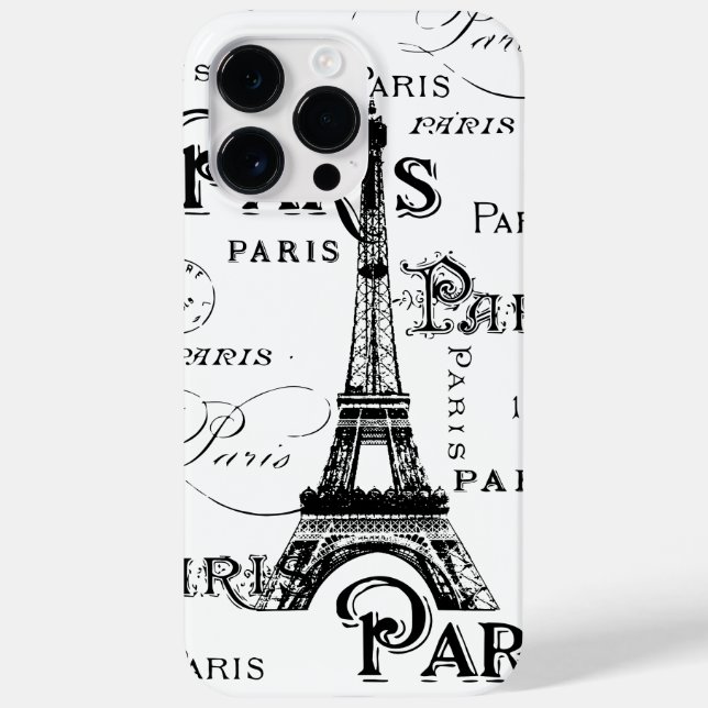 Typografie Calligrafie Paris Frankreich Eiffelturm Case-Mate iPhone Hülle (Rückseite)