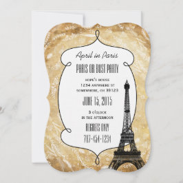 Typografie Calligrafie Paris Frankreich Eiffelturm Einladung
