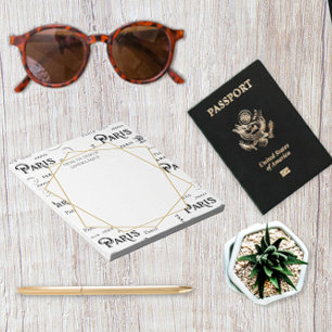 Typografie Calligrafie Paris Frankreich Eiffelturm Notizblock