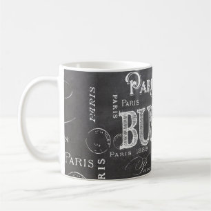 Typografie Calligrafie Paris Frankreich Eiffelturm Tasse