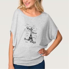 Typografie Calligrafie Paris Frankreich Eiffelturm Tri-Blend Shirt