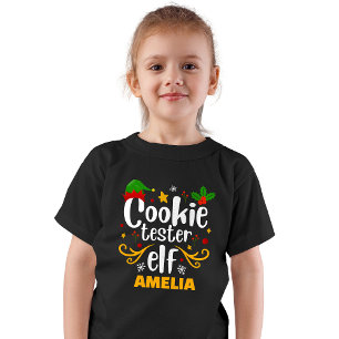 Typografie Cookie Tester Elf Family Matching T-Shirt