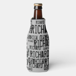 Typografie cool und modern, grau/schwarz flaschenkühler