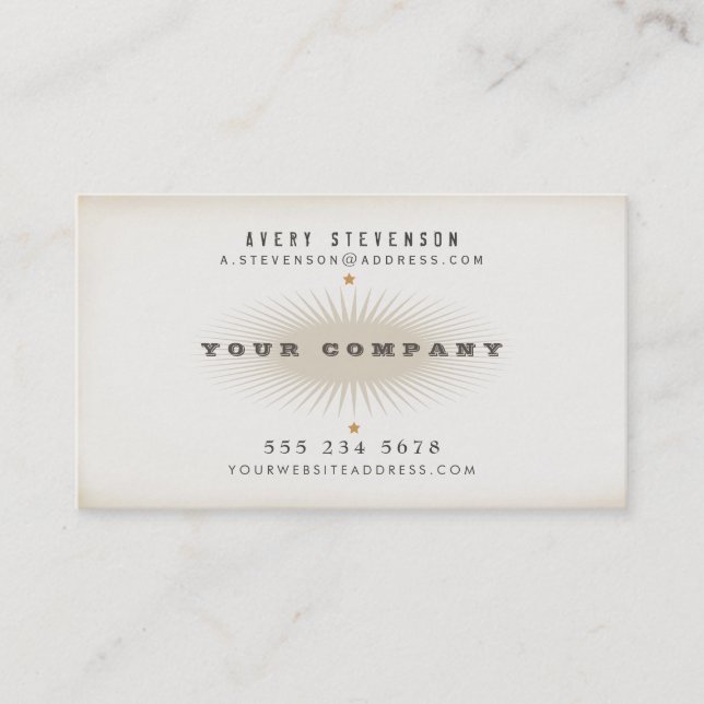 Typografie cooler Vintager Stile Visitenkarte (Vorderseite)