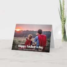 Typografie Custom Foto Vatertag Card