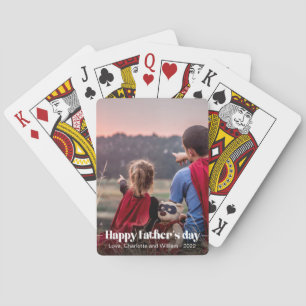 Typografie Custom Foto Vatertag Spielkarten