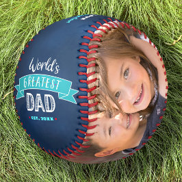 Typografie der Besten Vater der türkisen Marine Baseball