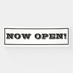 Typografie der einfachen Jetzt-Open-Business-Werbe Banner