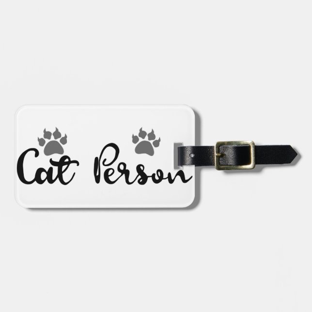 Typografie der Katze Gepäckanhänger (Vorderseite horizontal)