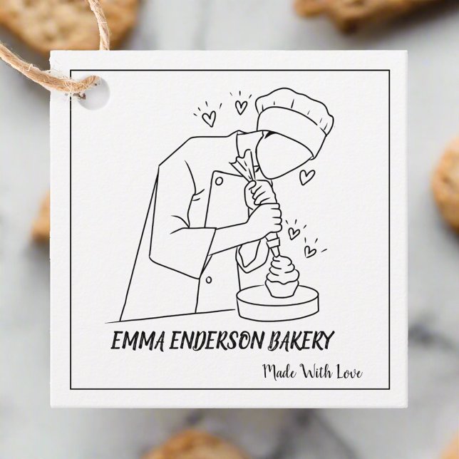 Typografie der minimalen schwarzen und weißen Back Geschenkanhänger (Von Creator hochgeladen)