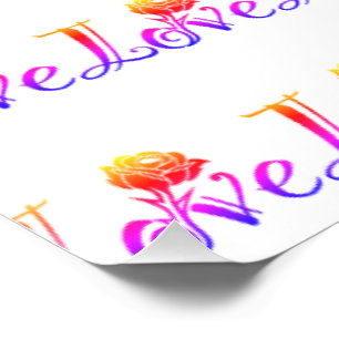Typografie der Natur: Liebe in jedem Buchstaben Poster