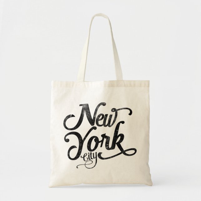 Typografie der New Yorker Stadt Tragetasche (Vorne)
