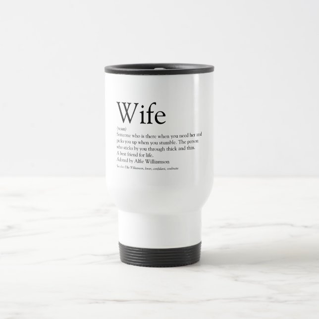 Typografie der weltweit beste jemals in Ehefrau Reisebecher (Mittel)