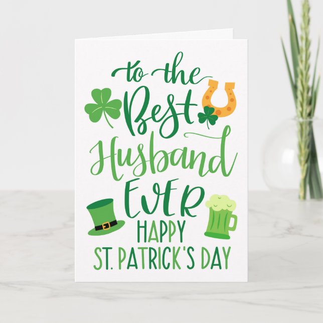 Typografie des besten Vaters je St Patrick's Day Karte (Vorderseite)