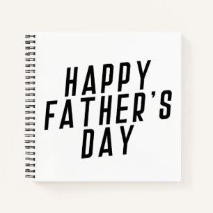 Typografie des einfachen glücklichen Vaters   Note Notizbuch