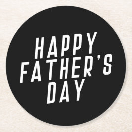 Typografie des einfachen glücklichen Vaters | UNTE Runder Pappuntersetzer