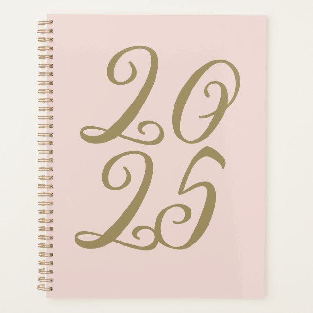 Typografie des goldfarbenen Mädchens Planer (Vorderseite)