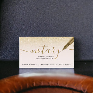 Typografie des mobilen Notariats-Chic-Glitzer Visitenkarte