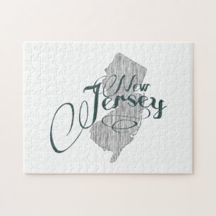 Typografie des New Jersey-Staat Puzzle