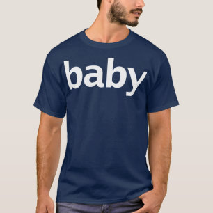 Typografie des weißen Babytextes T-Shirt
