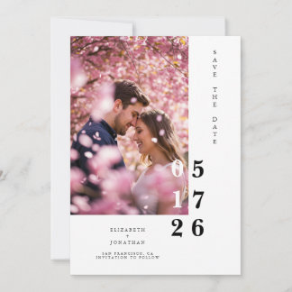 Typografie Editable Rustic Elegant Wedding Save The Date