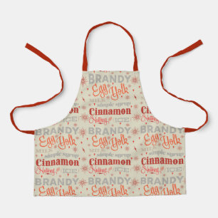 Typografie Eggnog Rezept Schürze