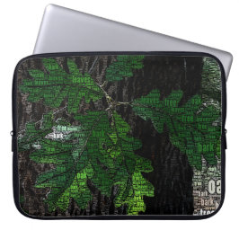 Typografie eingebettete laptopschutzhülle