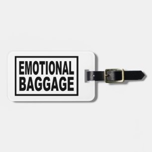 Typografie "EMOTIONAL BAGGAGE" Gepäckanhänger