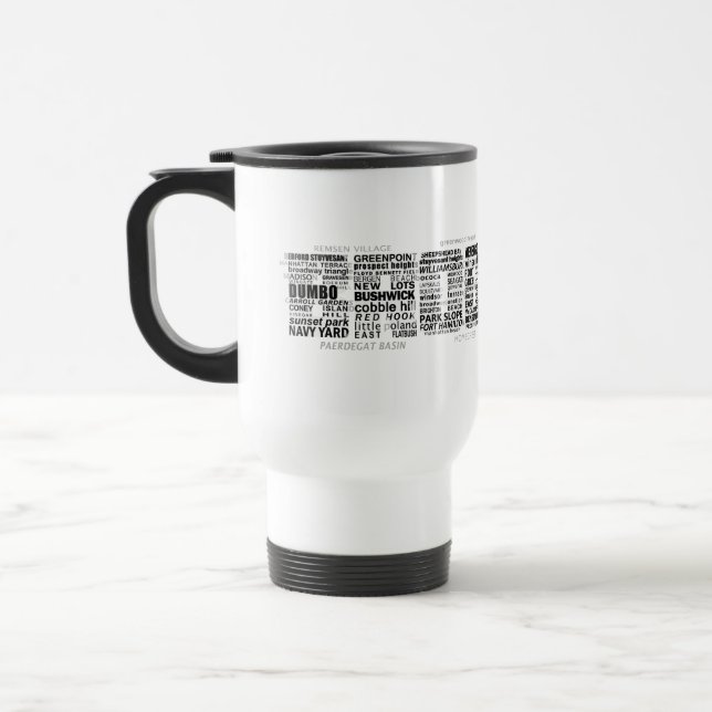 Typografie-Entwurf Brooklyns NY Reisebecher (Links)
