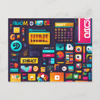 Typografie-Film: Tragen Sie Ihre Worte Postkarte