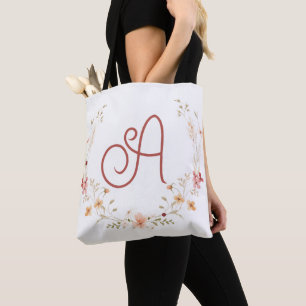 Typografie Floral Monogramm Initial A