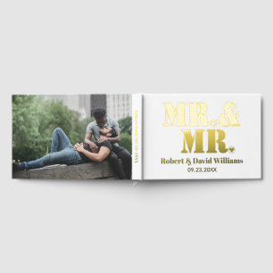Typografie Foto für homosexuelle Hochzeit Gästebuch