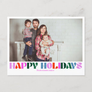 Typografie Foto moderne, farbige Buchstaben Postka Postkarte