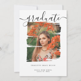 Typografie Foto Personalisiert Abschluss Einladung