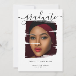 Typografie Foto Personalisiert Abschluss Einladung